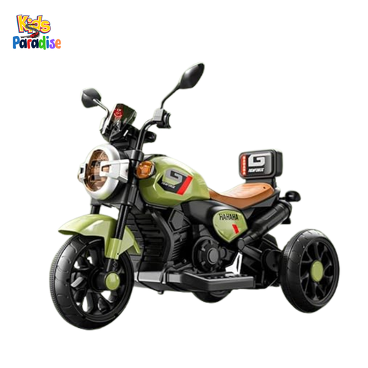 Rechargeable 3-Wheel Kids Ride-On Bike – Battery Powered Trike with Lights, Music & Stable Design