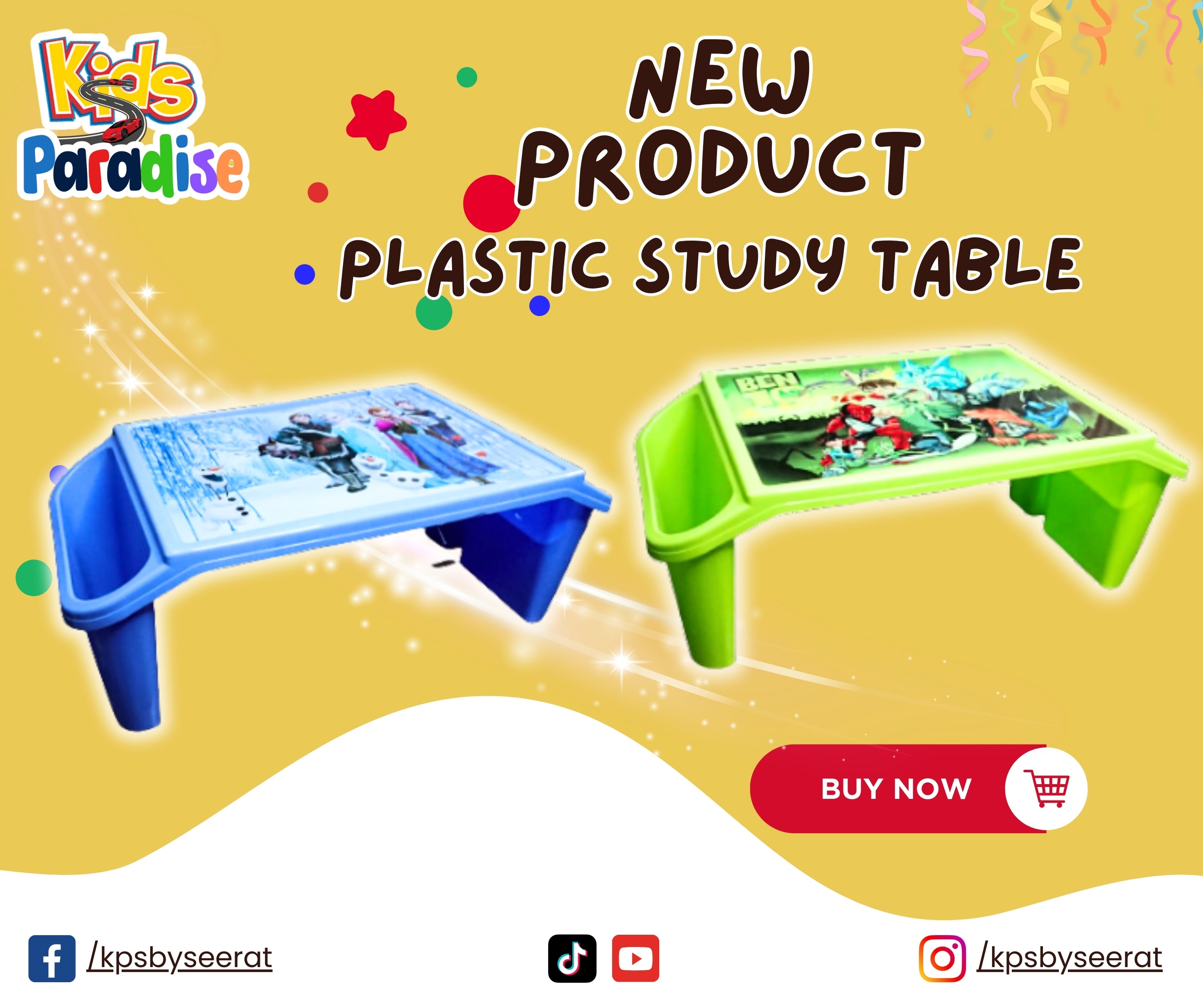 Multipurpose Plastic Study Table – Kids Paradise by Seerat