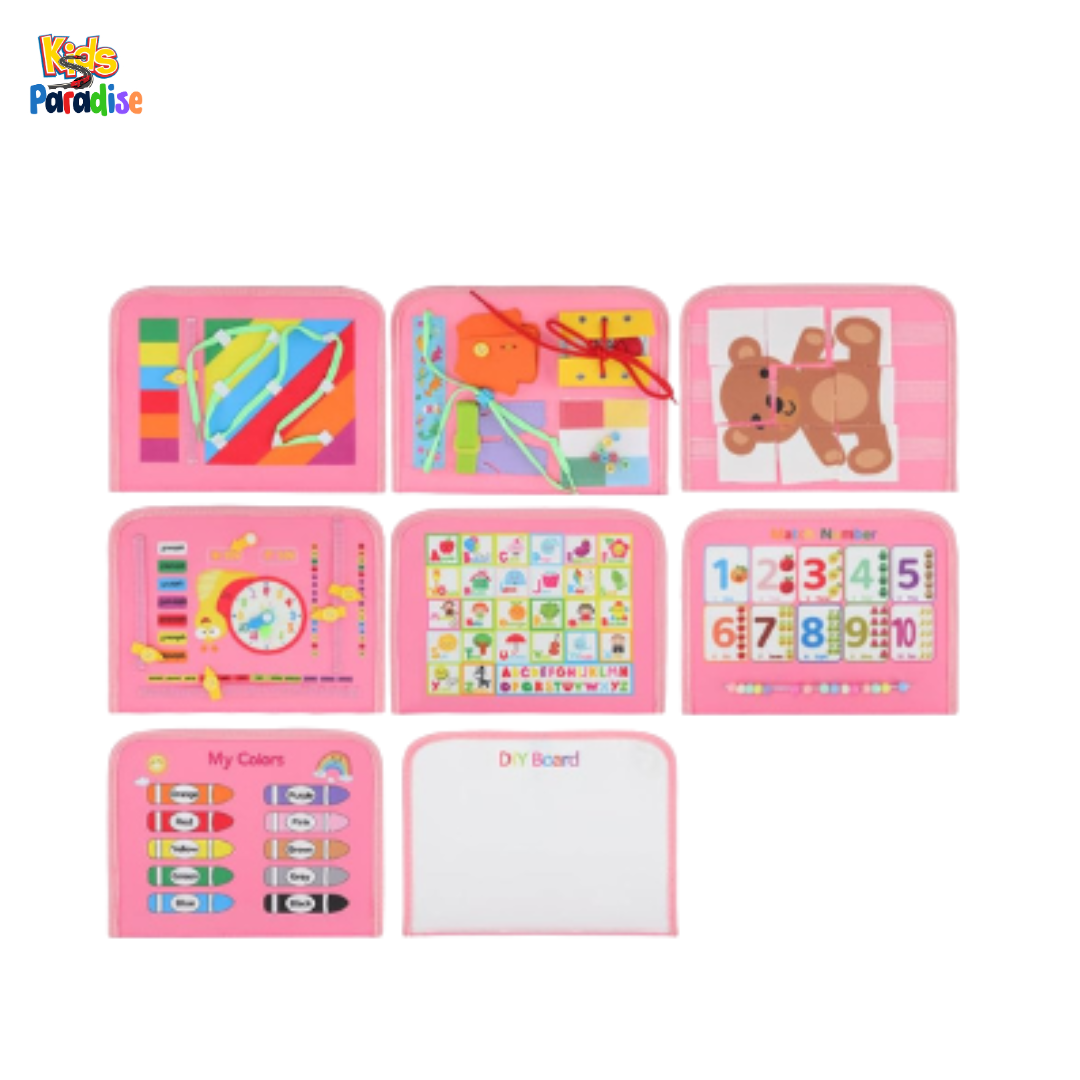 Unicorn Montessori Busy Book – All-in-One Educational Travel Bag 25081