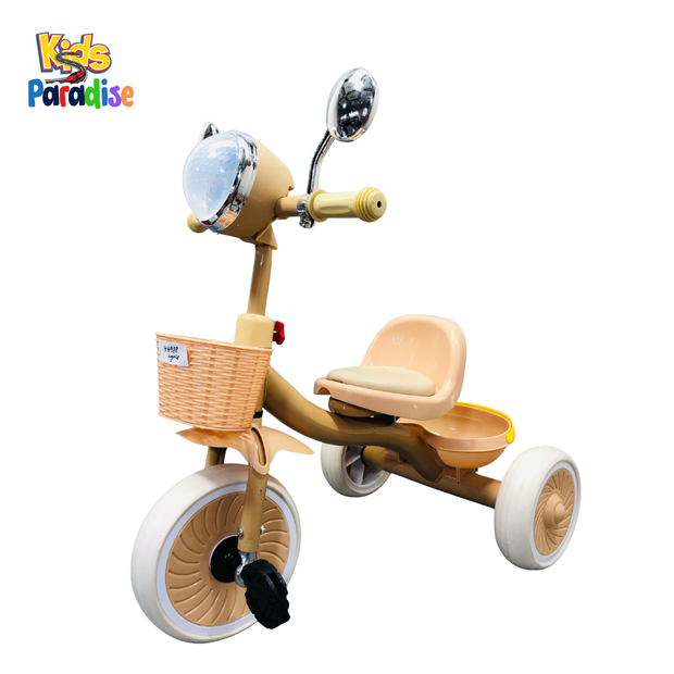 Vintage Style Kids Musical Tricycle with Chrome Mirrors 698