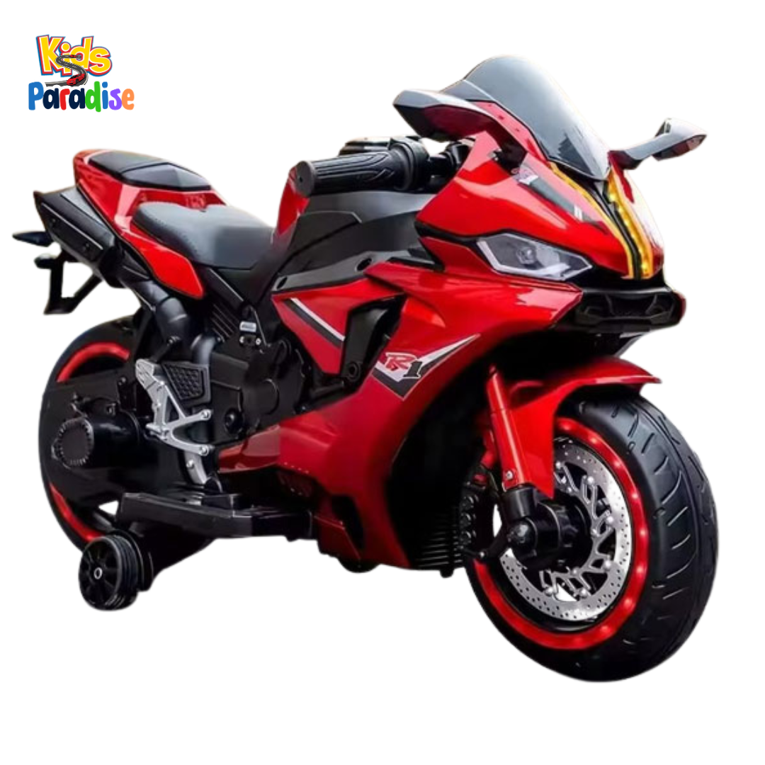 R1 Electric Kids Motorcycle – Remote-Control Ride-On with MP3 for Toddlers 2-8 Years