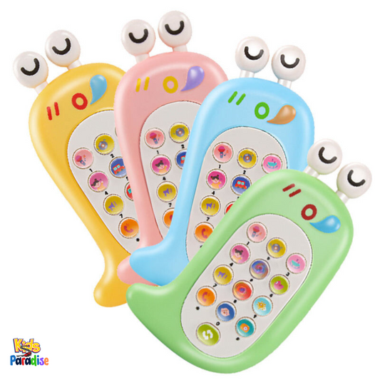 Baby Puzzle Cute Music Snail Mobile Phone Children's Toy Bite able Toddler Multiple Function Phone