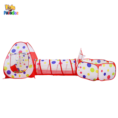 3-in-1 Pop-Up Kids Play Tent with Tunnel & Ball Pit – Indoor/Outdoor Adventure