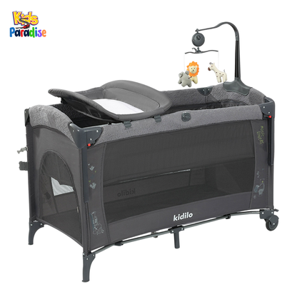 Kidilo Multifunctional Baby Bed & Play-Pen – Safe Crib, Playpen & Cradle for Infants
