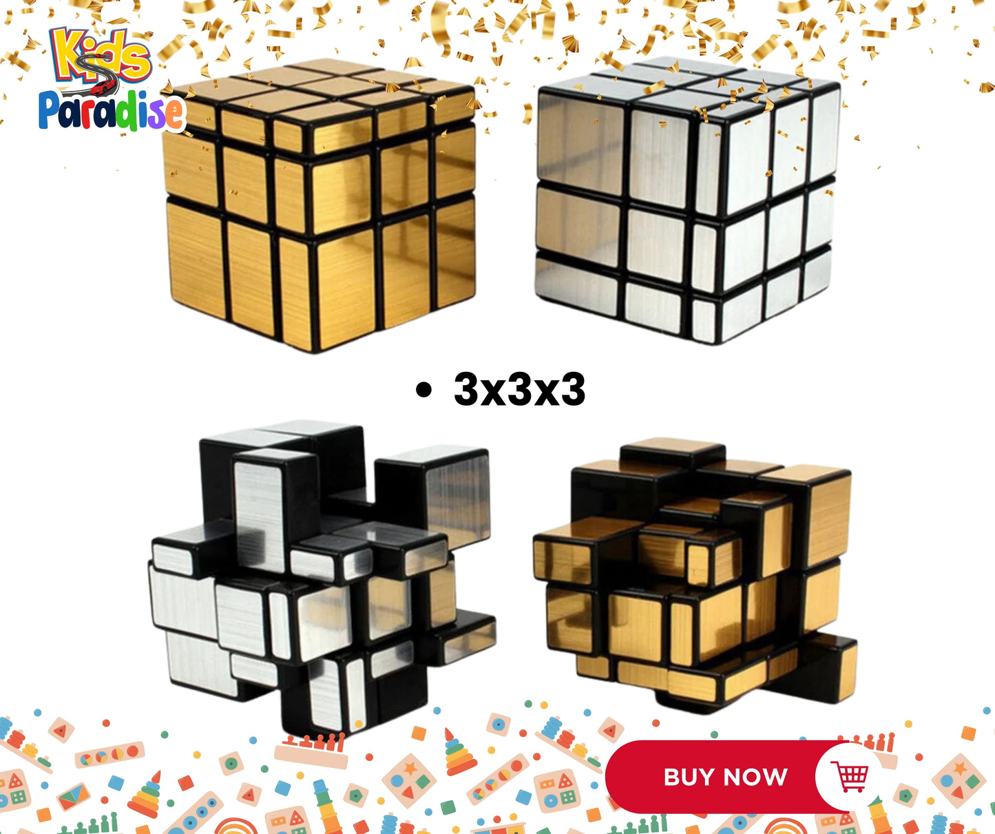 Mirror Cube Collection - 3x3 Gold Silver Magic Puzzle