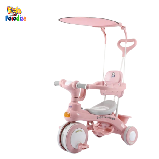 Convertible Kids Stroller Tricycle – 3-Wheel Pram Trike for Toddlers