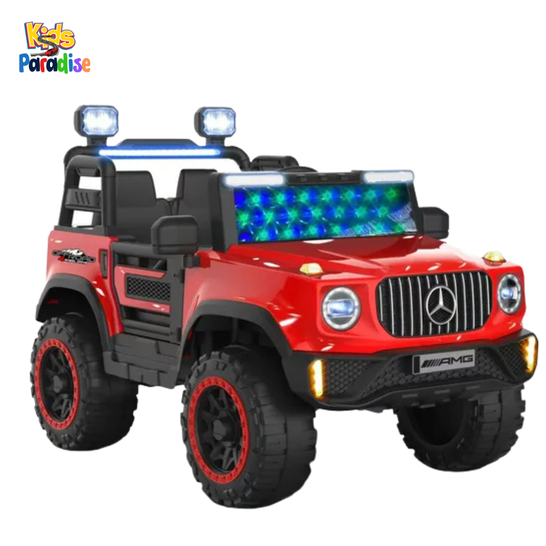 Kids Electric Ride-On Racing Car – Battery Powered Driving Car with Lights, Music & Parental Remote Control