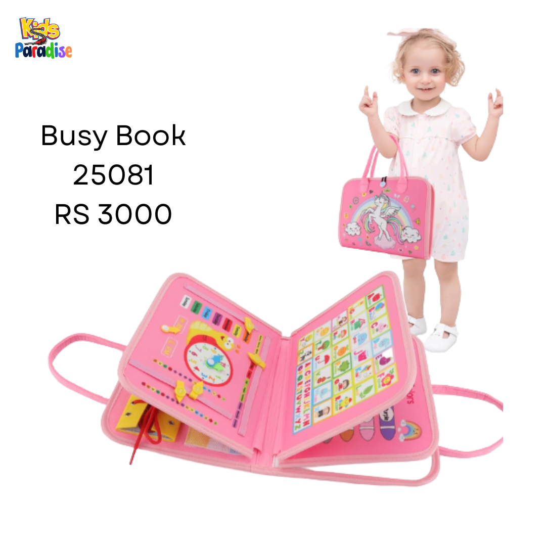 Unicorn Montessori Busy Book – All-in-One Educational Travel Bag 25081