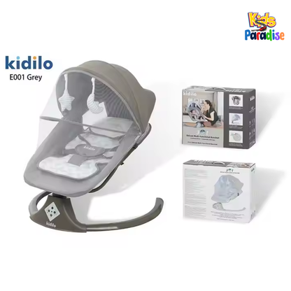 Kidilo E-001 Electric Baby Swing with Bluetooth, Remote Control & Mosquito Net