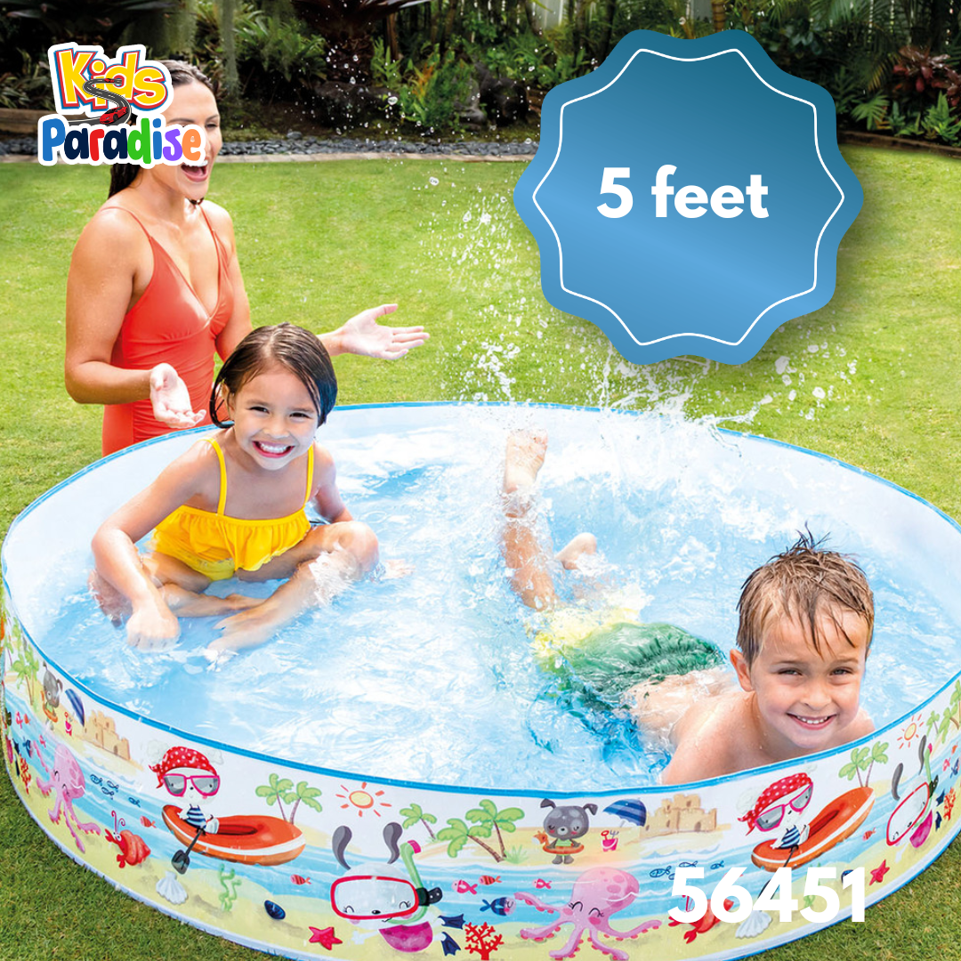 Little Quackers' First Pool – Intex 5ft Duckling SnapSet Pool | 56451 (5' x 10")
