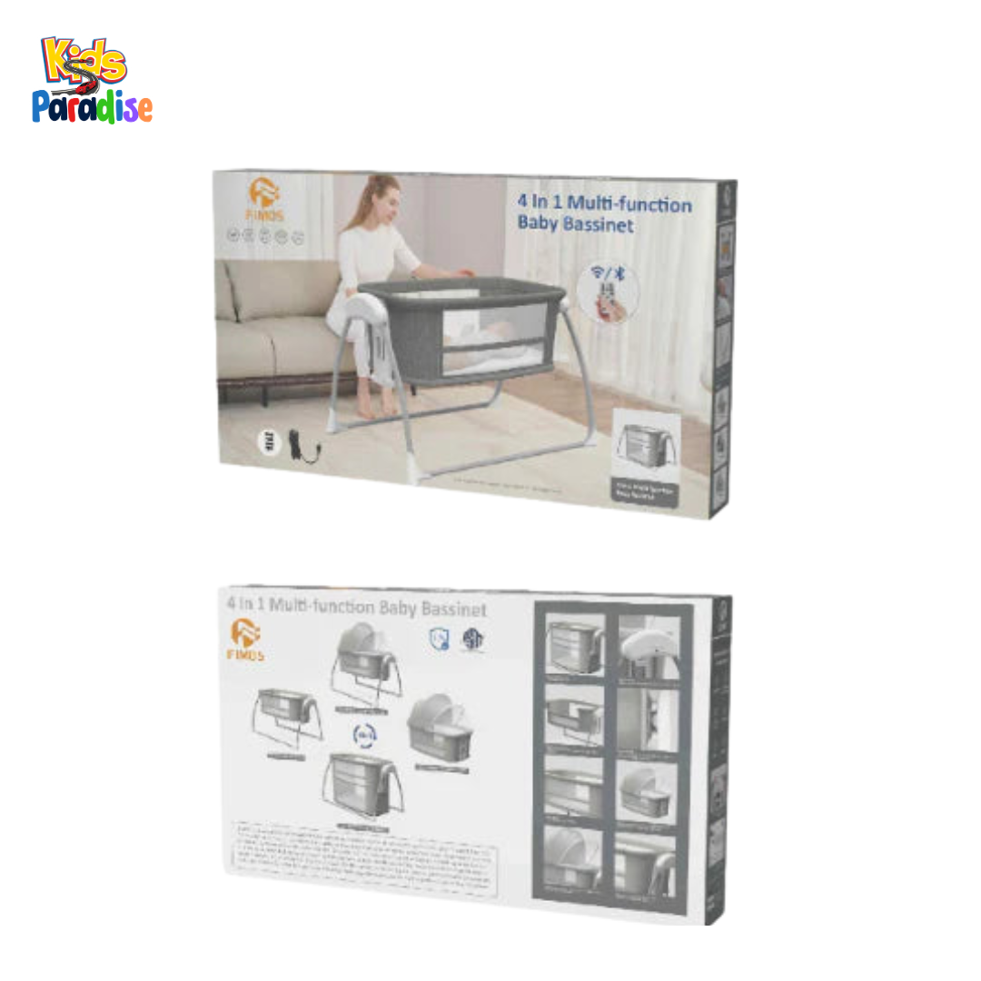 Kidilo 4-in-1 Baby Cradle – Multifunctional Crib & Bassinet for Newborns