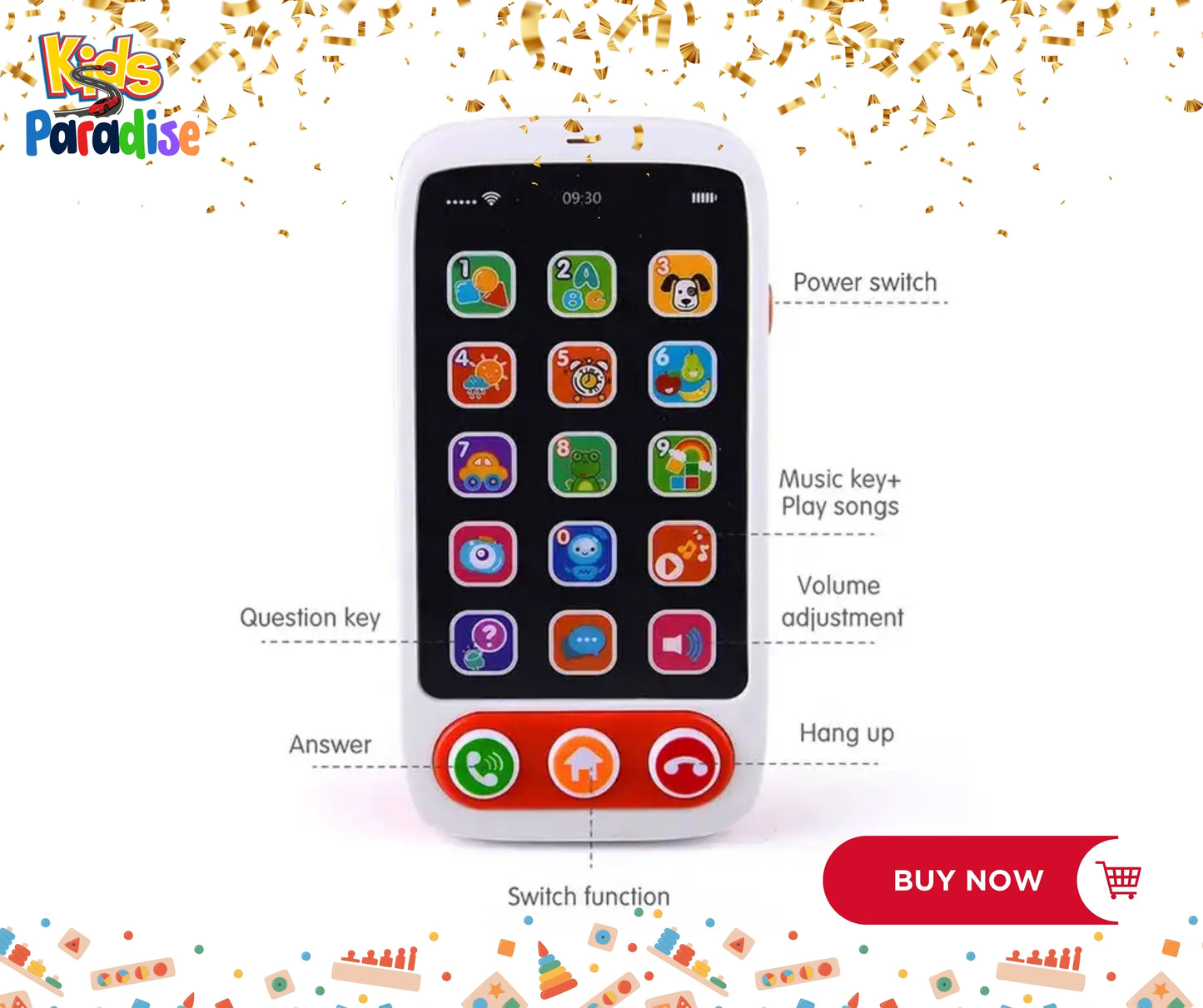 Kids Touch Phone With Sound and Music