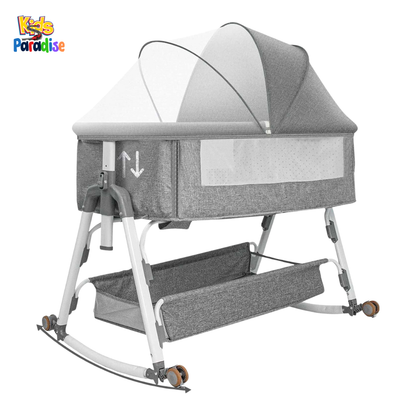 Kidilo Baby Bed – Adjustable Bedside Crib with Rocking & Mosquito Net