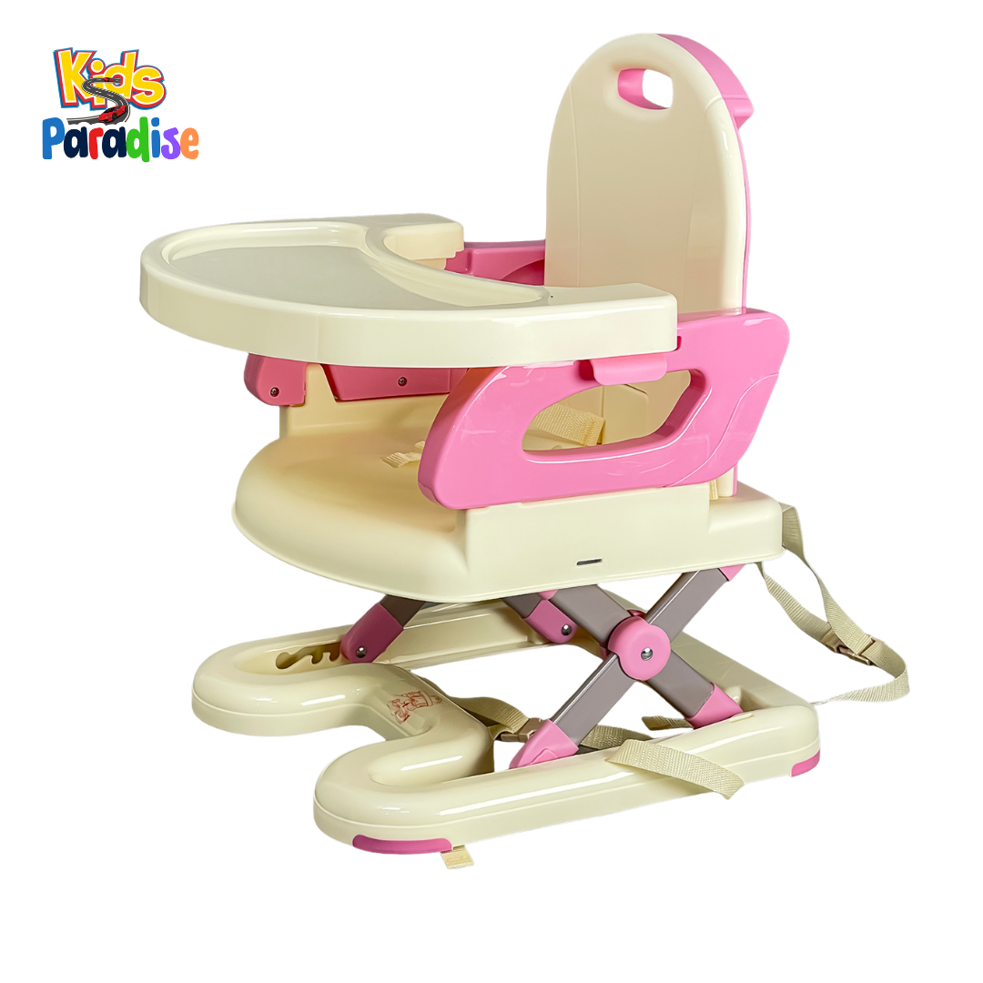 Mastela 2-in-1 Booster to Toddler Seat – Folding Dining Chair (Pink)