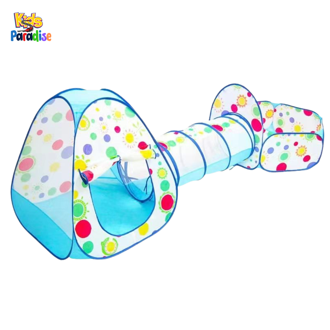 3-in-1 Pop-Up Kids Play Tent with Tunnel & Ball Pit – Indoor/Outdoor Adventure