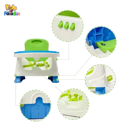 Evergreen Booster Seat – Portable & Secure Toddler Dining Chair