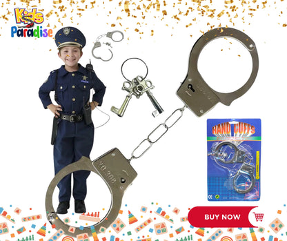 Metal Handcuffs with Keys Kid-Sized