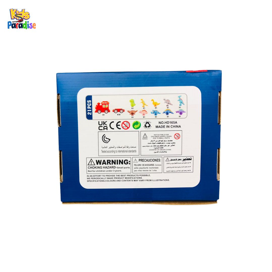 Magnetic Dinosaur Train – 21-Piece Prehistoric Learning Adventure HD-165-A