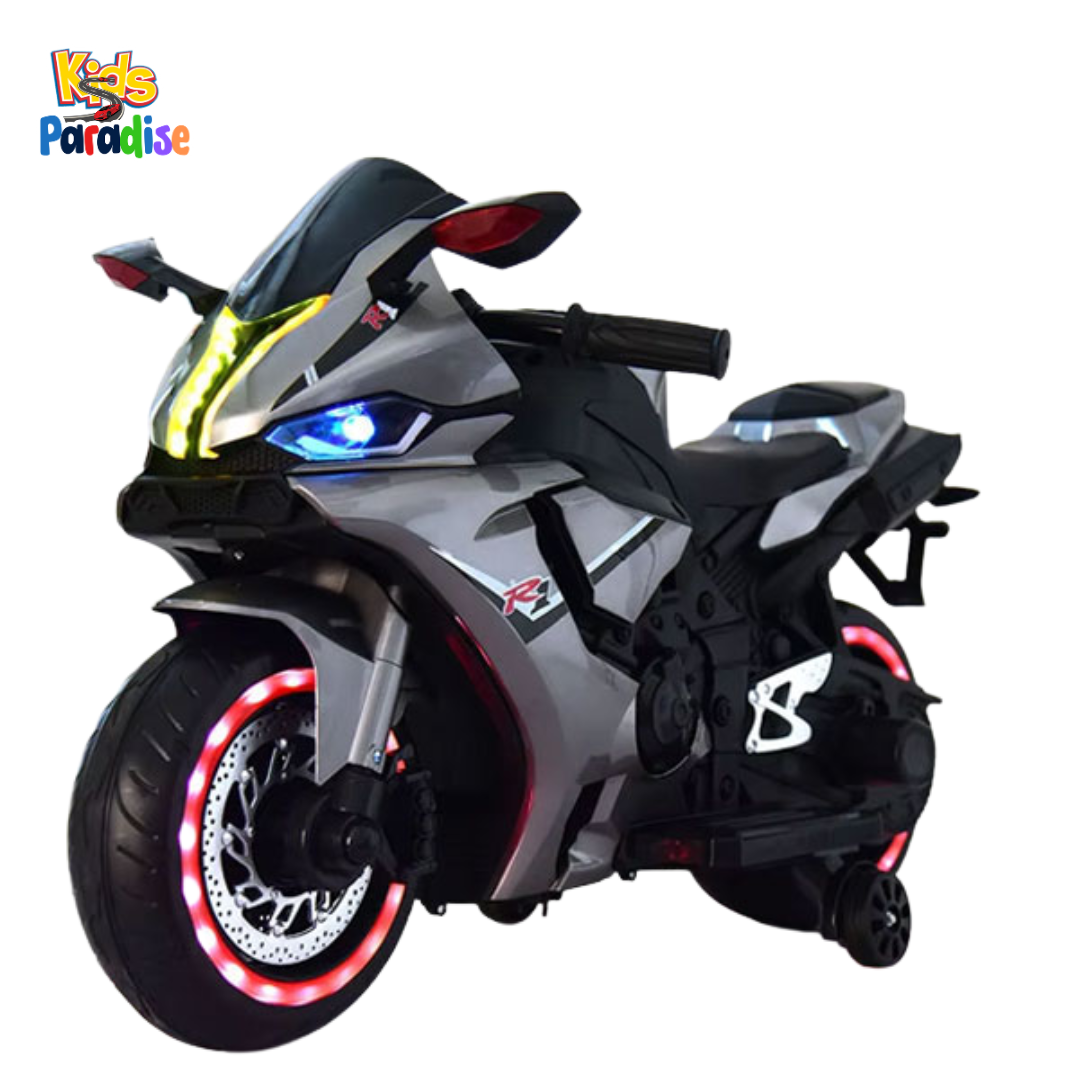R1 Electric Kids Motorcycle – Remote-Control Ride-On with MP3 for Toddlers 2-8 Years