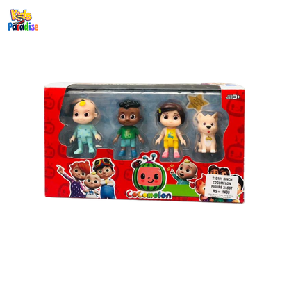 Cocomelon Friends and Family Figure Set with JJ TomTom YoYo and Bingo