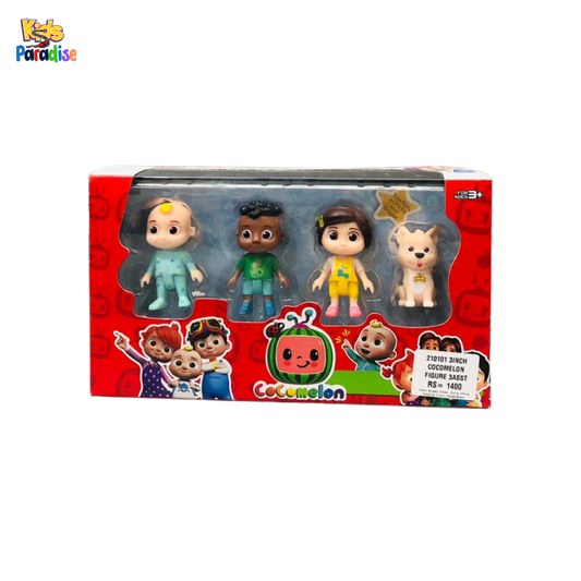 Cocomelon Friends and Family Figure Set with JJ TomTom YoYo and Bingo