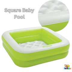INTEX 3-FT Square Play Box Baby Swimming Pool (34”x34”x10”) 57100