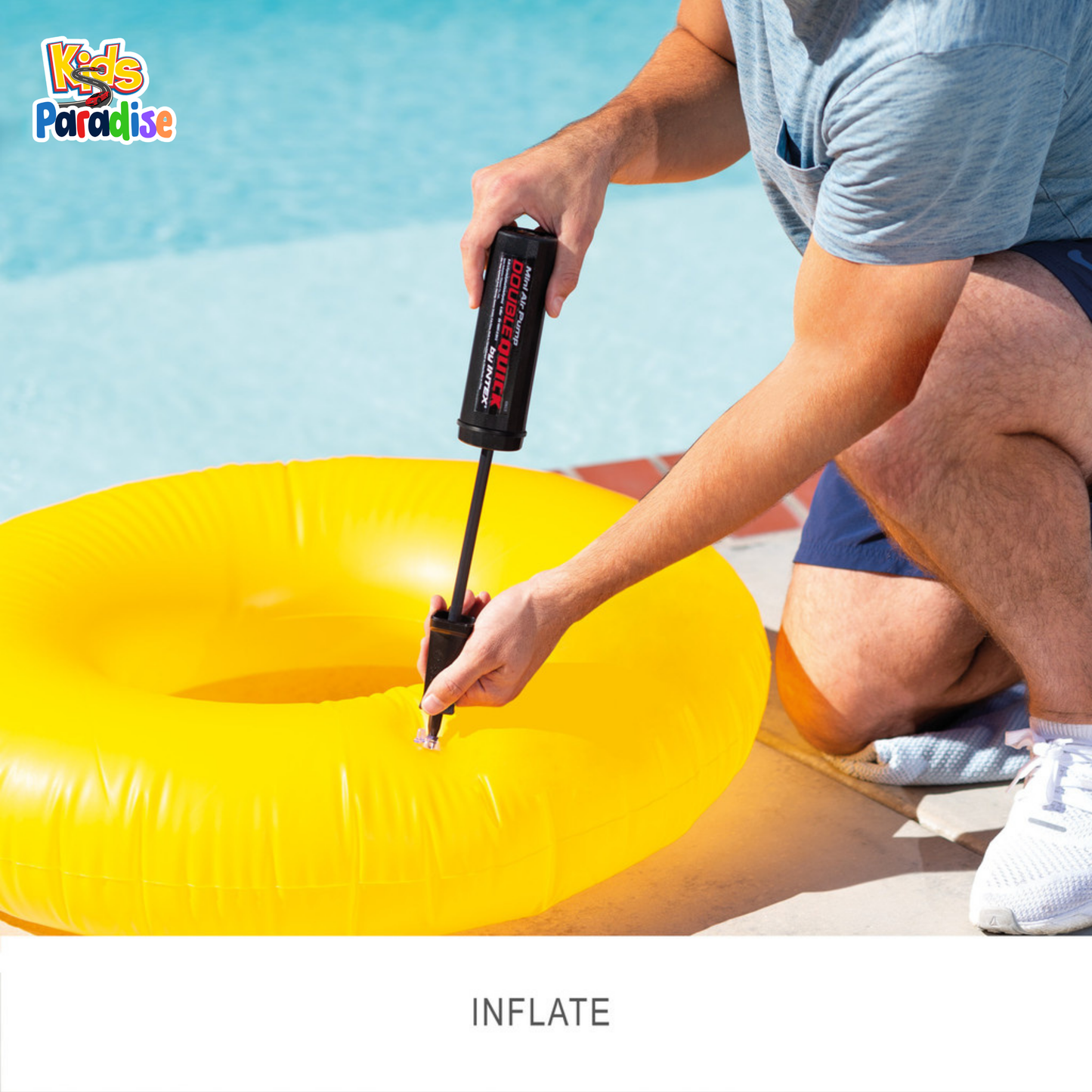 INTEX 11.5 Inch Manual Double Quick Mini Hand Pump 69613