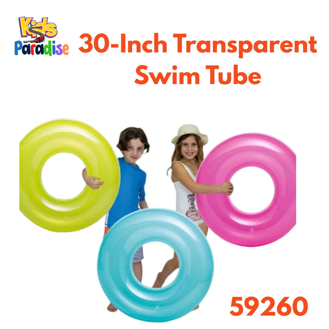 See-Through Style – Intex 30-Inch Transparent Swim Tube | 59260