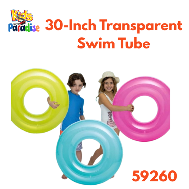 See-Through Style – Intex 30-Inch Transparent Swim Tube | 59260