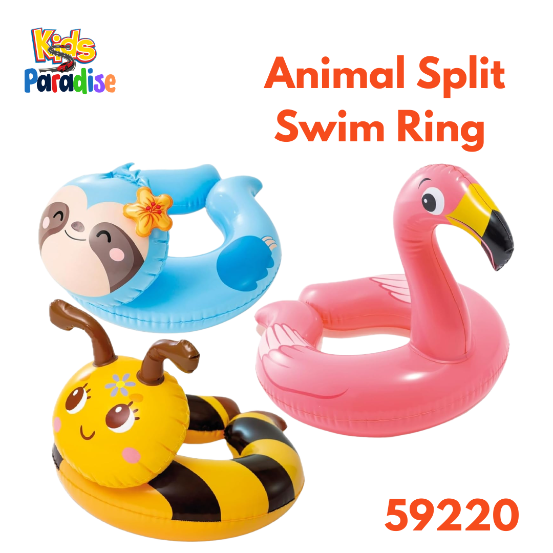 Float with Your Favourite Animal – Intex Animal Split Swim Ring | 59220
