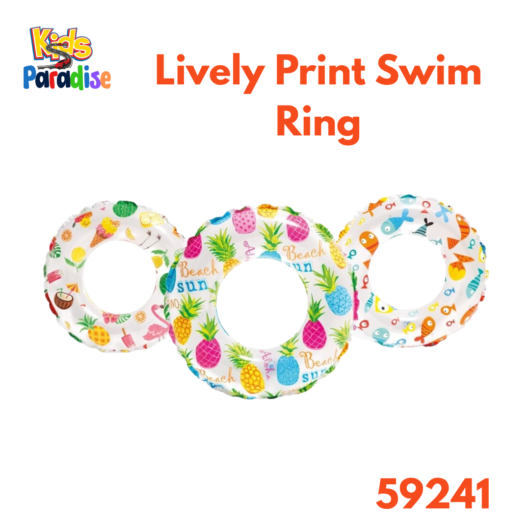 Fun Floats Up a Size – Intex 24-Inch Lively Print Swim Ring | 59241