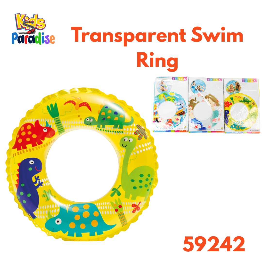 Through Summer Fun – Intex 24-Inch Transparent Swim Ring | 59242