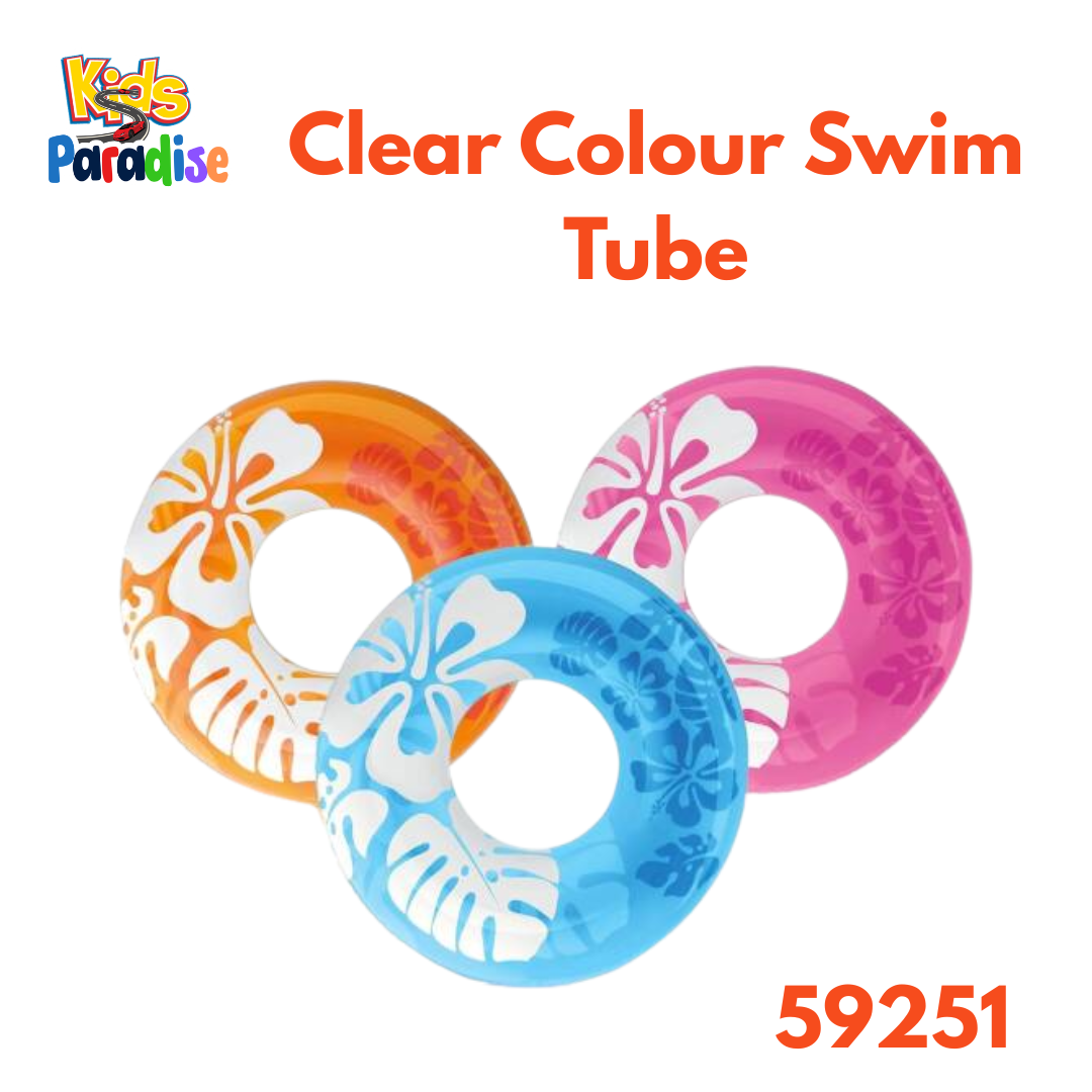 Vibrant, Crystal-Clear Fun – Intex 36-Inch Clear Colour Swim Tube | 59251