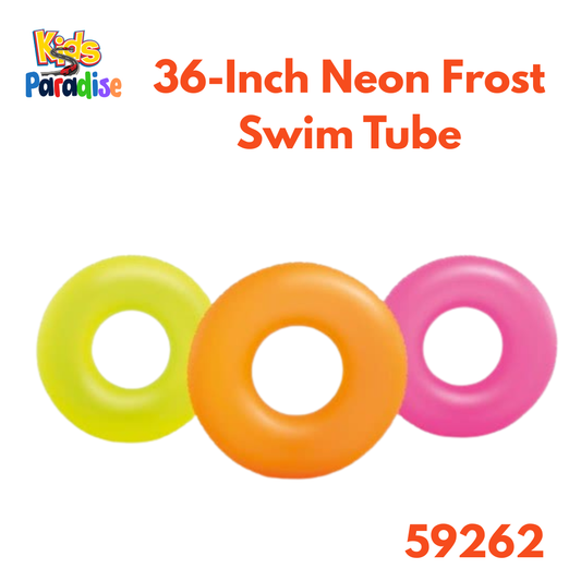 Glow and Float – Intex 36-Inch Neon Frost Swim Tube | 59262