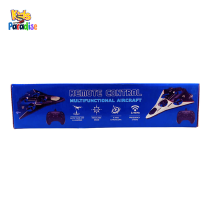 RC Fighter Jet Black – Remote Control Airplane for Kids | Lightweight Glider Jet Toy