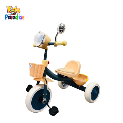 Vintage Style Kids Musical Tricycle with Chrome Mirrors 698