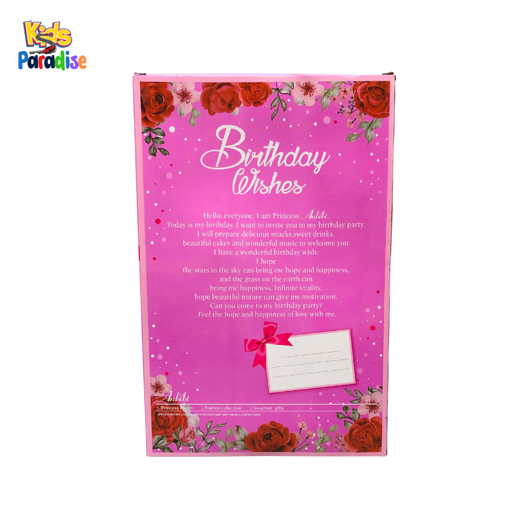Anbibi Birthday Wishes Doll with Long Blonde Hair and Golden Handbag