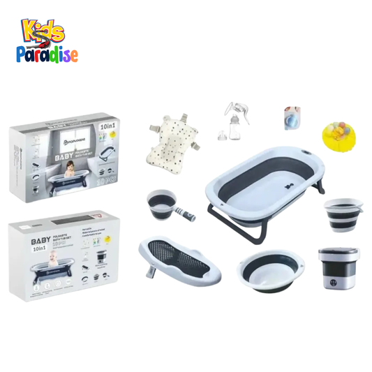 BT-910-2CB 10 in 1 Foldable Baby Bath Tub Set