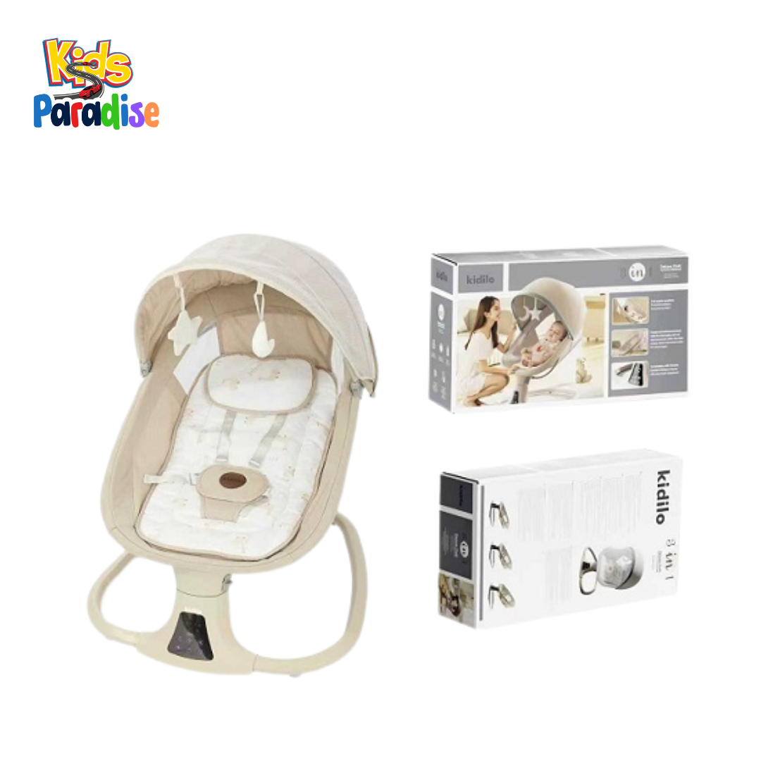 Kidilo E05D Deluxe 3-in-1 Electric Auto Swing & Bassinet