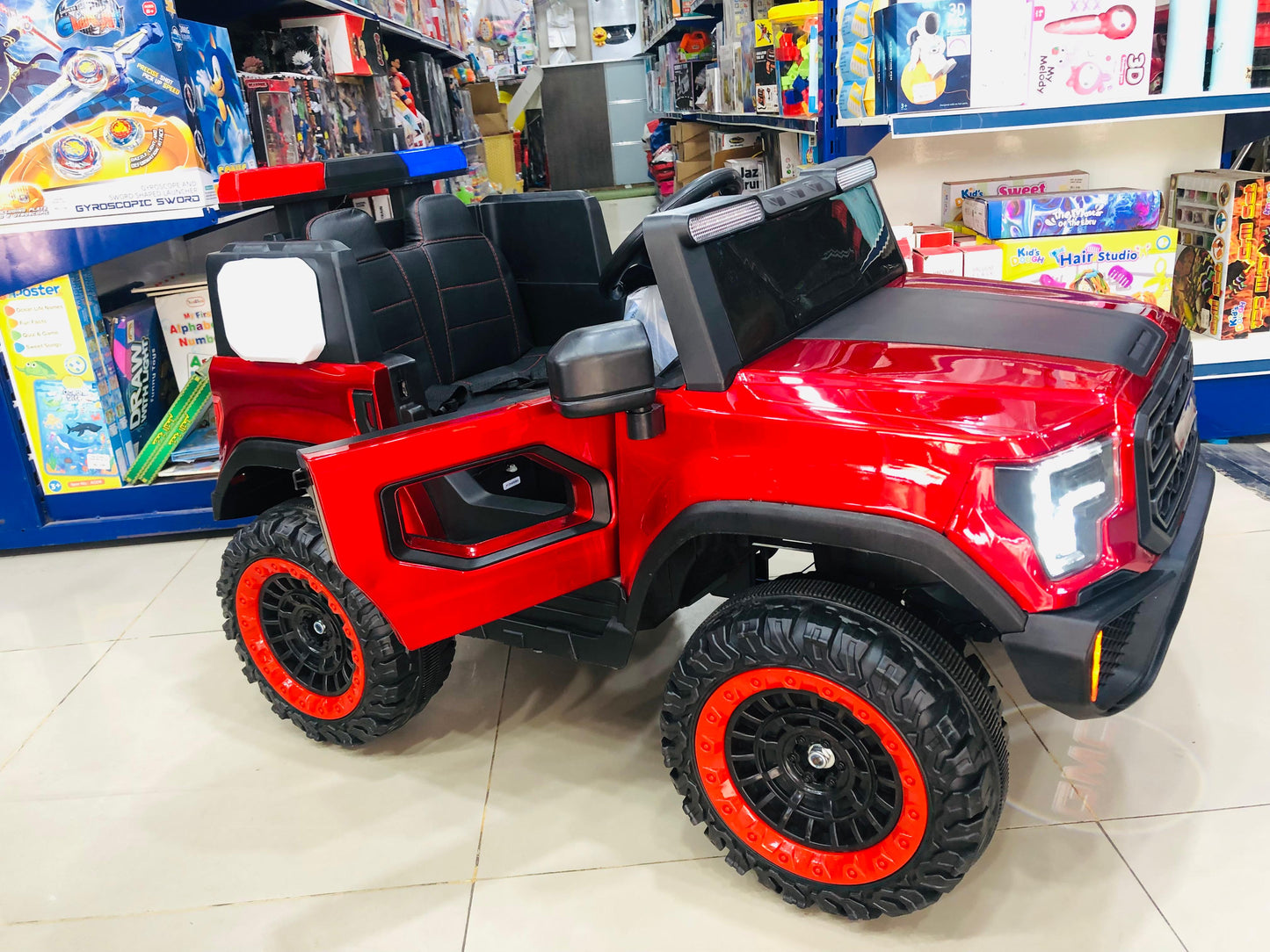 Police Jeep 12V Kids Ride-On Car
