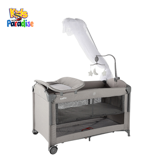 PP-702L-L-GRY PLAY PEN KIDILO LIGHT GRAY