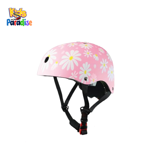 SKT-09A-YF Kids Safety Helmet (Pink Daisy Floral Edition)