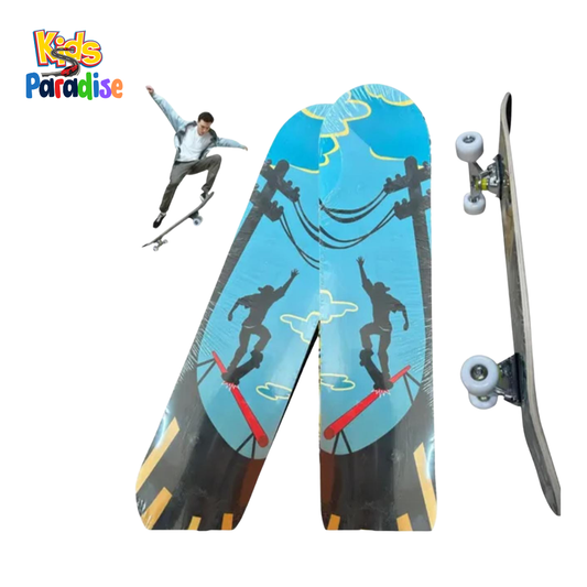 SKT-2808M Large Matte Wooden Skateboard (Street Skater Edition)