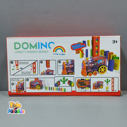 Electric Domino Train Set Interactive Tracking Set W/120pcs Domino Pieces Automatic Educative Domino Brick Layin