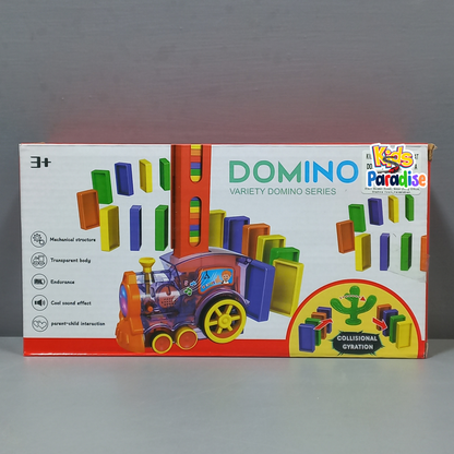 Electric Domino Train Set Interactive Tracking Set W/120pcs Domino Pieces Automatic Educative Domino Brick Layin