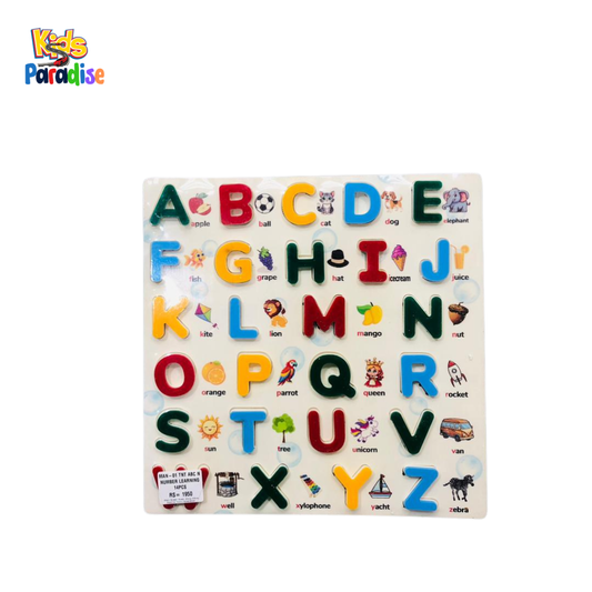 Educational Alphabet & Vocabulary Wooden Board - MAN-01 TNT ABC N