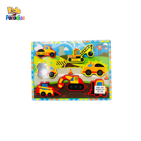 XDBB-868 Construction Vehicle Peg Puzzle
