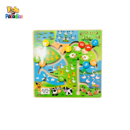 Farm Animal Numerical Maze Wooden Toy - DN-2929/6