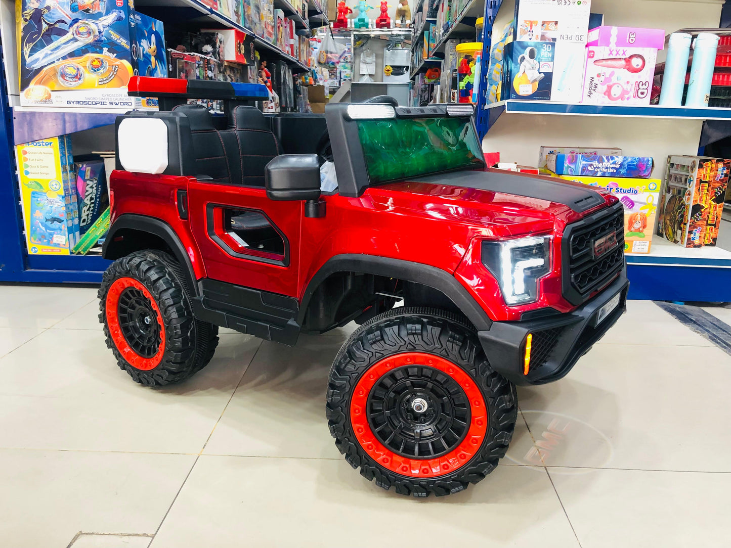 Police Jeep 12V Kids Ride-On Car