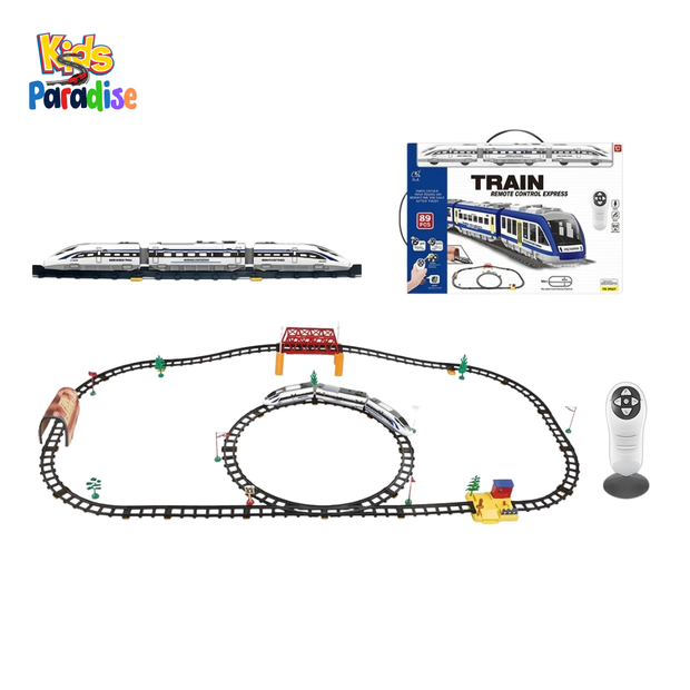 Deluxe 89-Piece Remote Control High-Speed Express Train Set 2808Y-2